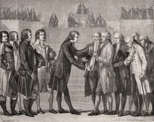 El rey Luis XVI (1754-93) jurando sobre el Libro de la Constitución, 14 de septiembre de 1791